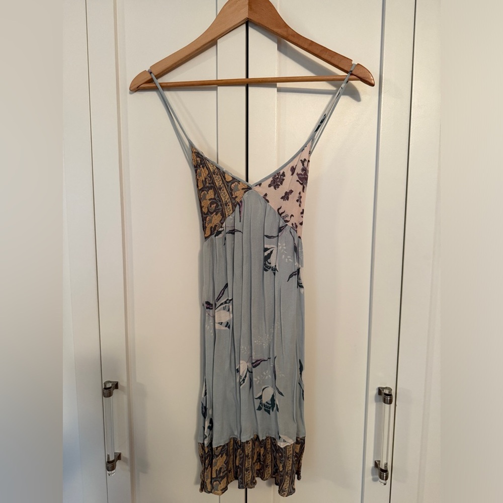 Free People Babydoll Dress Slip Mini Boho Floral Size S